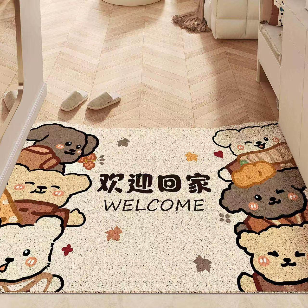 入户门地垫高级感趣味卡通进门玄关丝圈地垫家用门口刮泥蹭土脚垫,居家布艺,入户地垫,淘宝优惠券,粉丝福利购,淘宝优惠卷