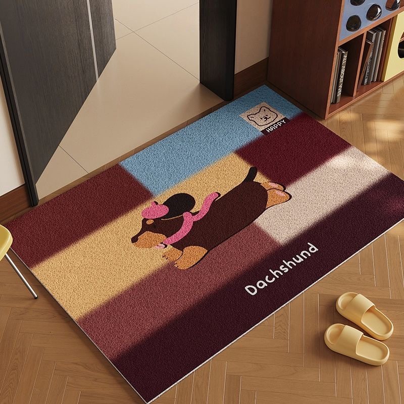 卡通入户门地垫耐脏防滑丝圈脚垫进门玄关门垫可爱免洗地毯可裁剪,居家布艺,入户地垫,淘宝优惠券,粉丝福利购,淘宝优惠卷