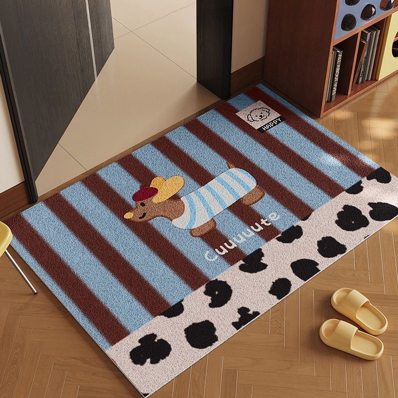 卡通入户门地垫耐脏防滑丝圈脚垫