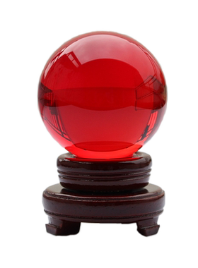 红色人造水晶玻璃球玄关