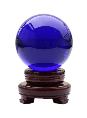 艾志K9人造水晶深蓝色球