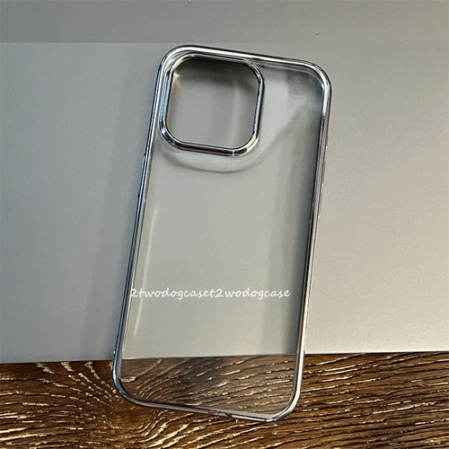 钛金灰电镀边框透明软壳14