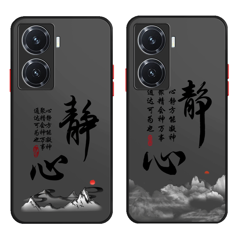 水墨静心vivoy77手机壳y76s新款y35男y73s全包y70s防摔y51s男款y55s超薄y53s磨砂y52s透明y31s适用
