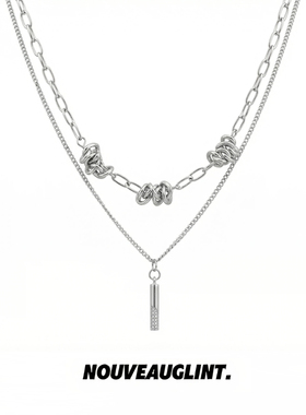 NG荆棘缠绕镶钻吊坠钛钢项链男士