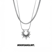 NG太阳神花吊坠钛钢项链女款 轻奢小众高级感2025新款 毛衣链设计感