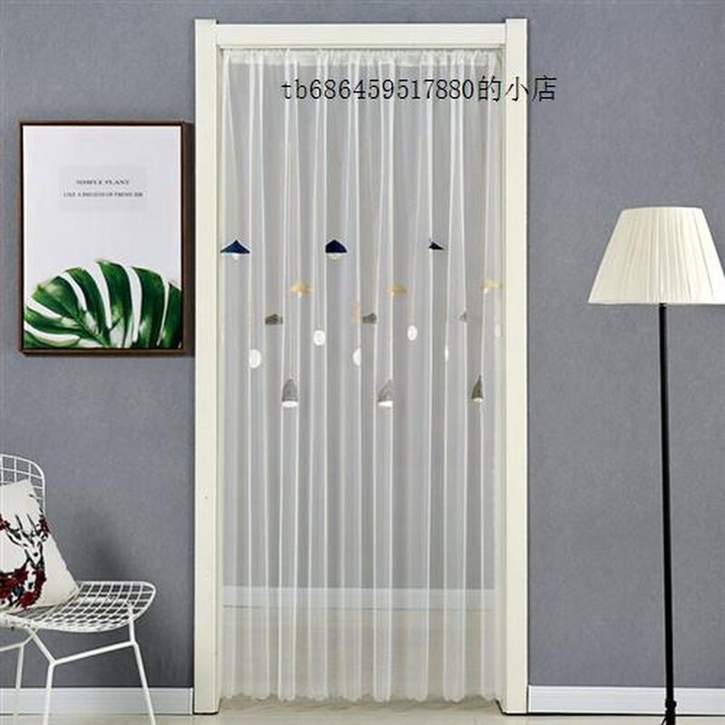 l门帘卧室网红屏风帘遮挡玄关软隔断帘家用免打孔帘防蚊纱定u.
