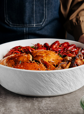 日式陶瓷大号汤盆水煮鱼盆专用家用大容量高颜值大盆大汤碗酸菜鱼