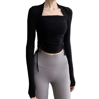 茉茵诗2023年抽绳包肩显瘦舞蹈服