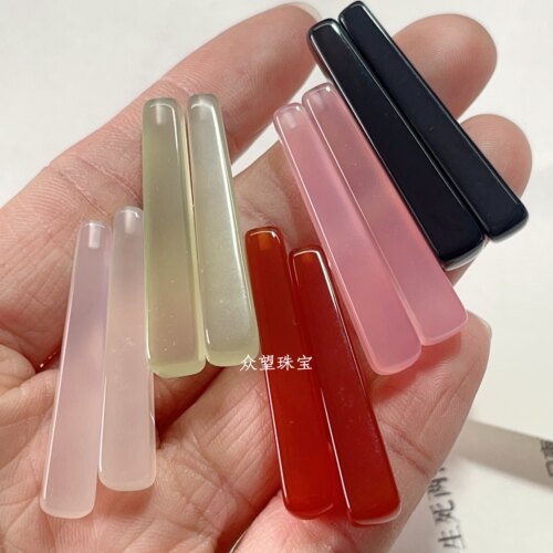 6*36mm玛瑙水滴 古风多面体发簪diy配件  璎珞葡萄色长水滴