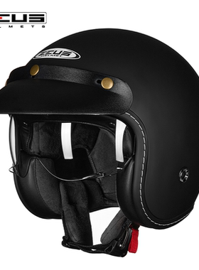 zeus瑞狮电车头盔复古哈雷男女电动机车四季半盔半覆式四季踏板
