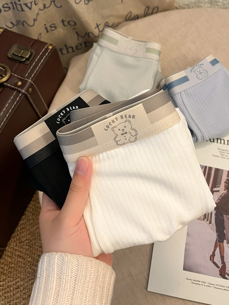 男士内裤纯棉条纹小熊运动风