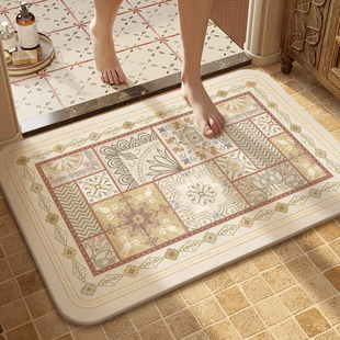 家用浴室地板垫硬硅藻泥吸水垫浴室地板垫门防滑垫硅藻土垫