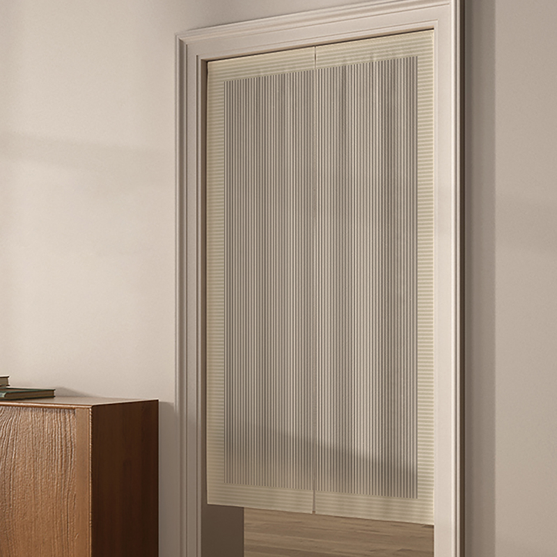 侘寂风门帘隔断帘卧室厨房遮丑挡玄关卫生间隐私挂帘免打孔半帘子