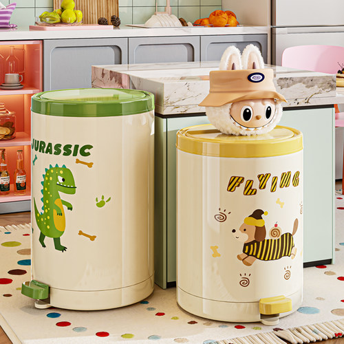 脚踏式卡通垃圾桶家用2025新款
