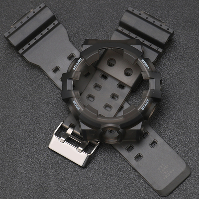 适配卡西欧黑武士GA-700-1B/710GB/WM/AR/SK冰韧透明表壳表带配件