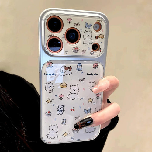 壳乙 可爱西高地插画适用苹果iPhone17Pro二合一手机壳16/15卡通14