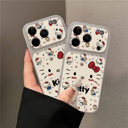 壳乙 小熊腮红Kitty猫适用iPhone17PROMAX手机壳16/15/14/13皮纹12