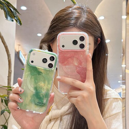 壳乙 ins韩风晕染贝壳纹iPhone17Promax手机壳适用苹果16pro