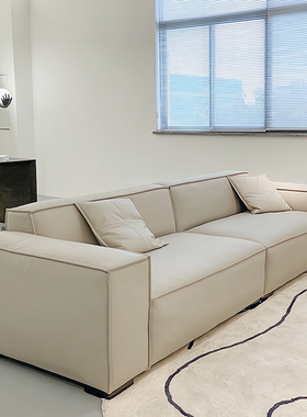 豆腐块直排沙发小户型科技布艺北欧表情宅寂风方块baxter客厅极简