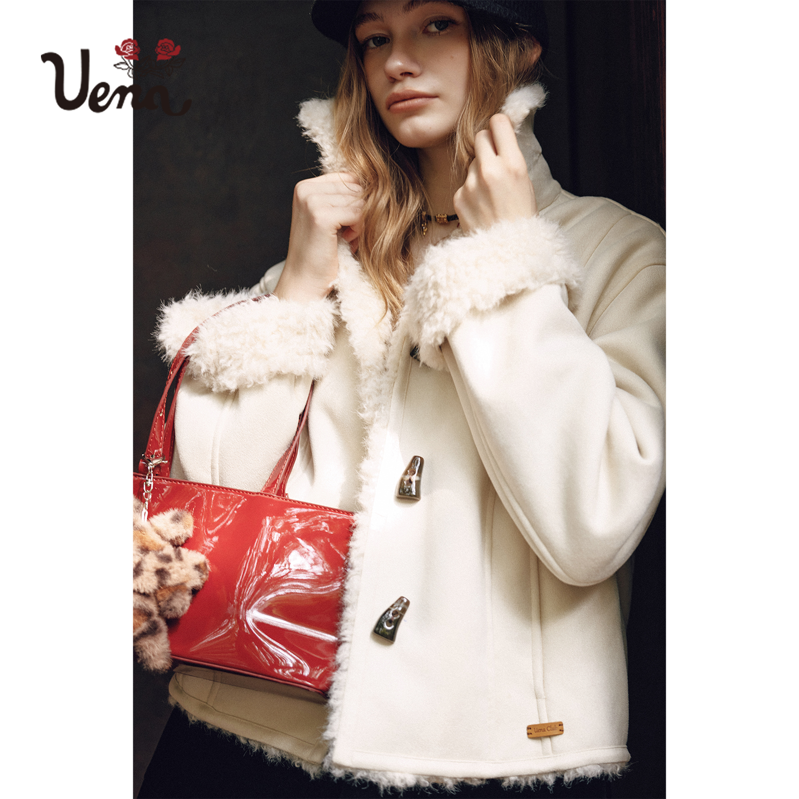 【所有女生的衣橱直播间】Uena奶白色外套/棕色/蓝色棉服/羽绒服