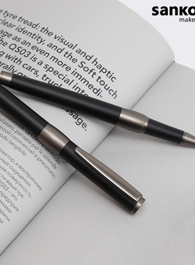 私人定制 sankou三口BZ6商务签字笔宝珠笔男女士 钢笔式中性笔金属笔杆重手感 办公签字笔礼盒文具刻字水笔