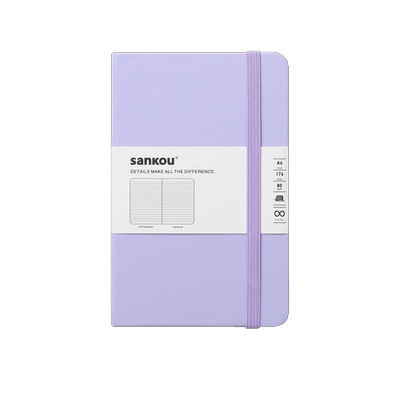 三口软皮硬面绑带本A6便携口袋本