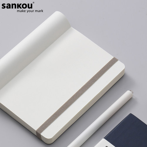 sankouA5A6空白绑带笔记本硬面