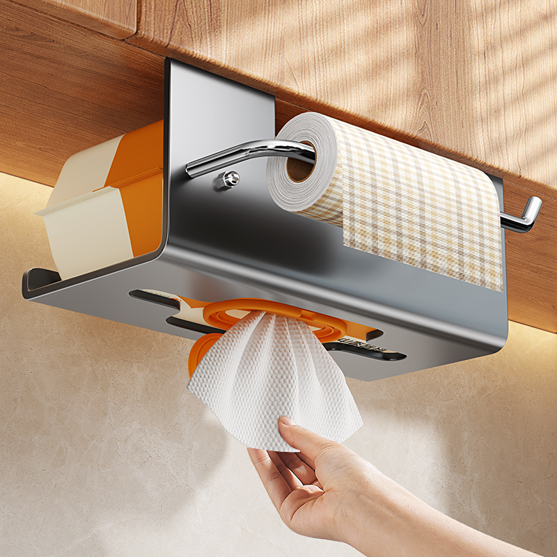 免安装厨房橱柜湿巾收纳架