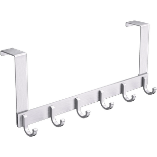 免打孔门后挂钩挂衣架入户高门上超薄加高一排衣帽衣服卧室挂衣钩