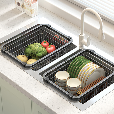 升级大容量厨房水槽沥水篮