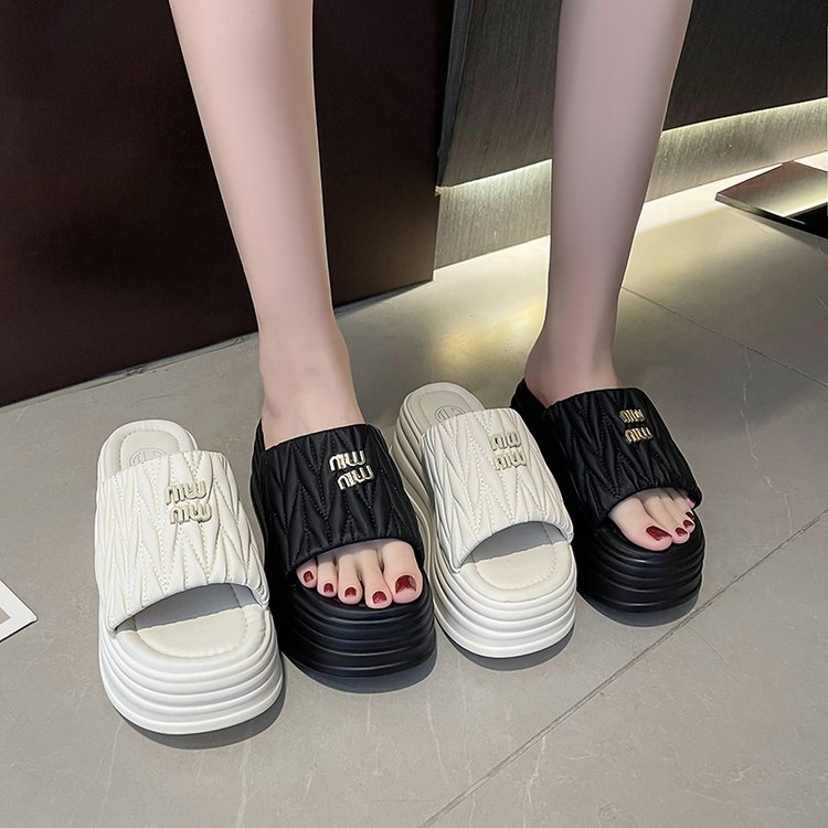 京东官方旗舰店官网女鞋子商城唯品会特卖正品牌松糕底高坡跟凉拖