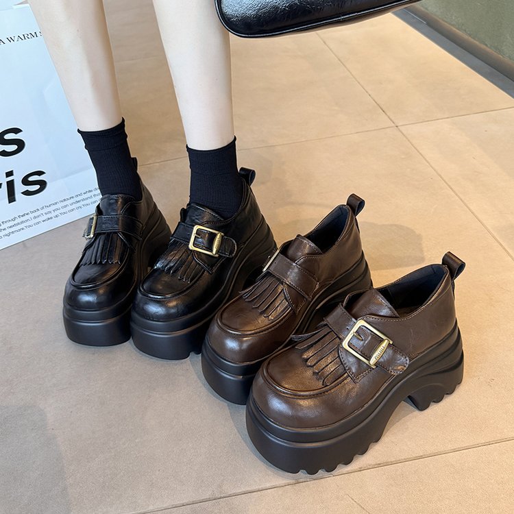 2025秋季新款深口单鞋一脚蹬聚氨酯PU高跟(5-8