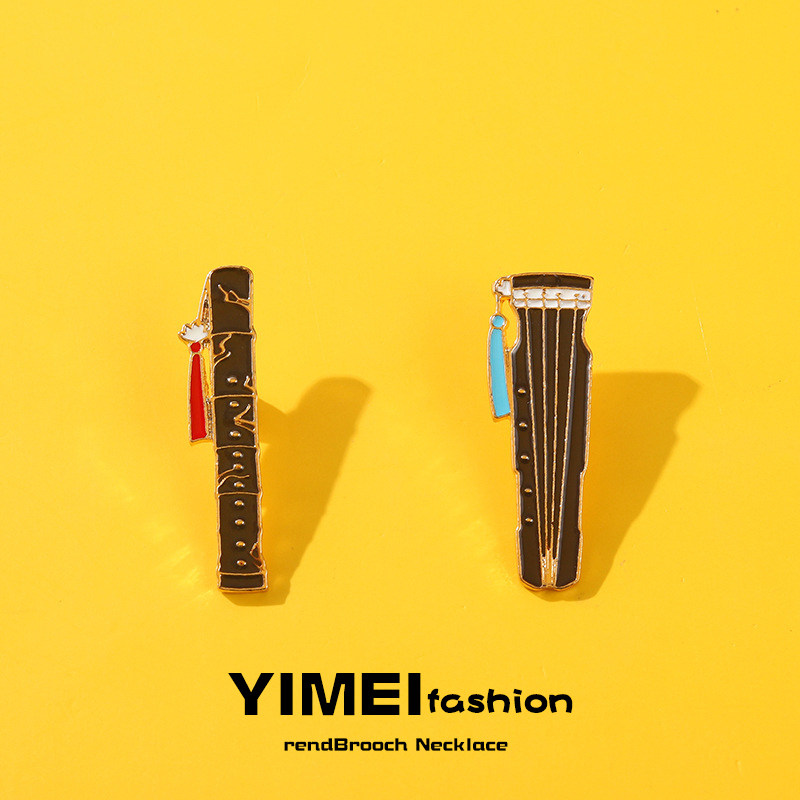 音符笛子胸针考满分日系徽章毕业礼物个性潮装饰别针情侣男女勋章