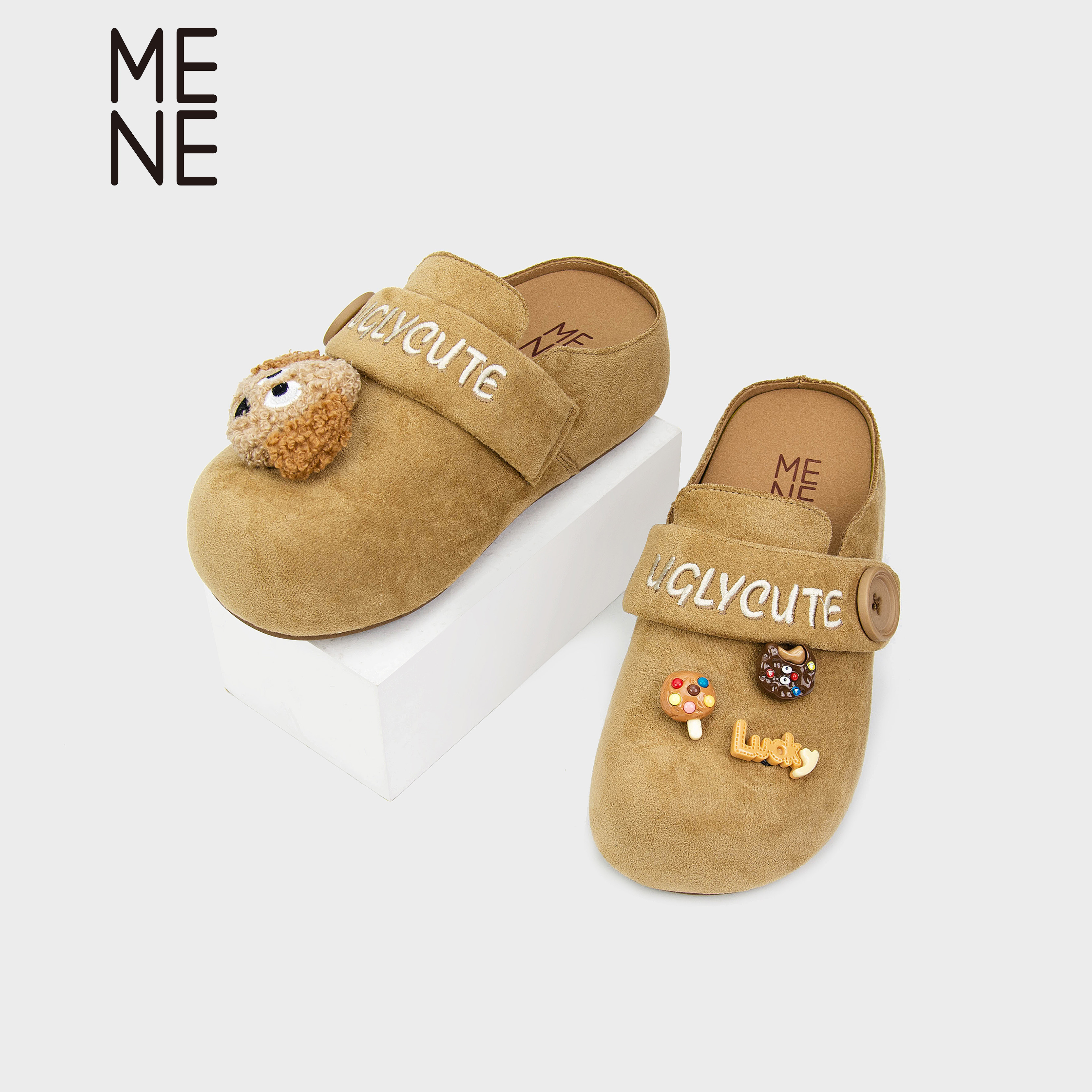 MENE女款勃肯软木底厚底拖鞋
