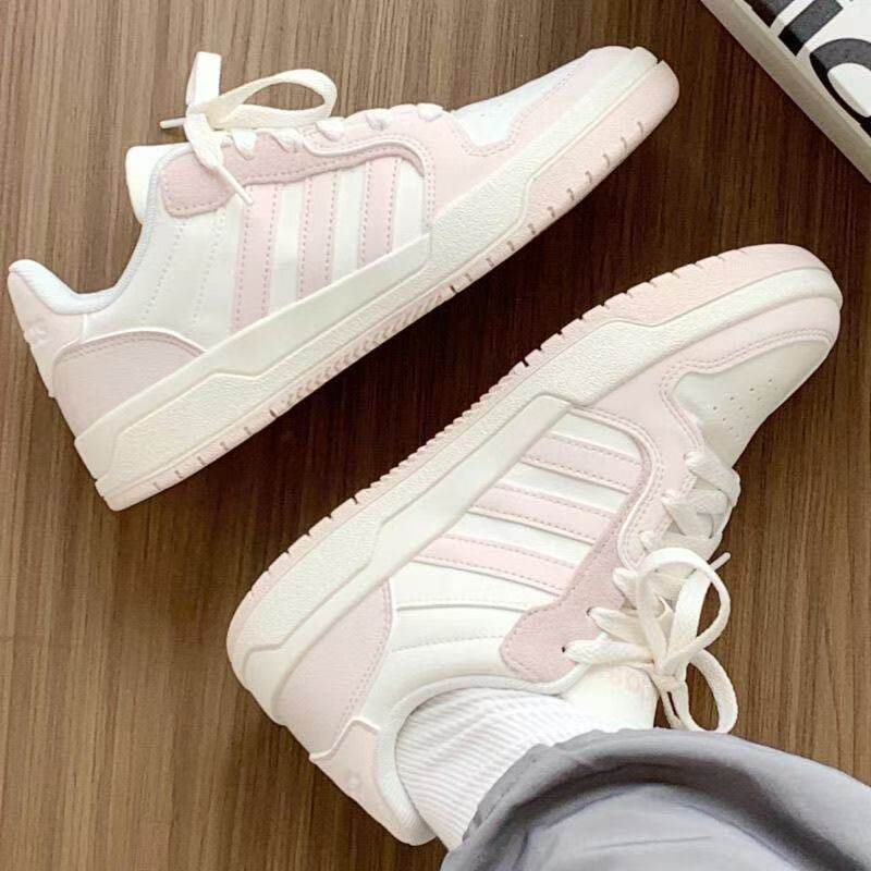 阿迪达斯adidas白粉adidasneo Entrap女鞋经典低帮休闲板鞋IE3904