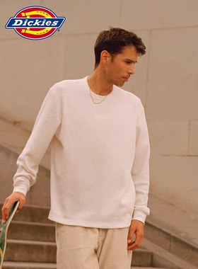 Dickiesx TOM KNOX滑手联名 长袖T恤华夫格卫衣打底衫 男DK012209