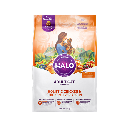 halo自然光环猫粮鸡肉鱼肉健美体态肠胃敏感成猫幼猫猫粮10磅