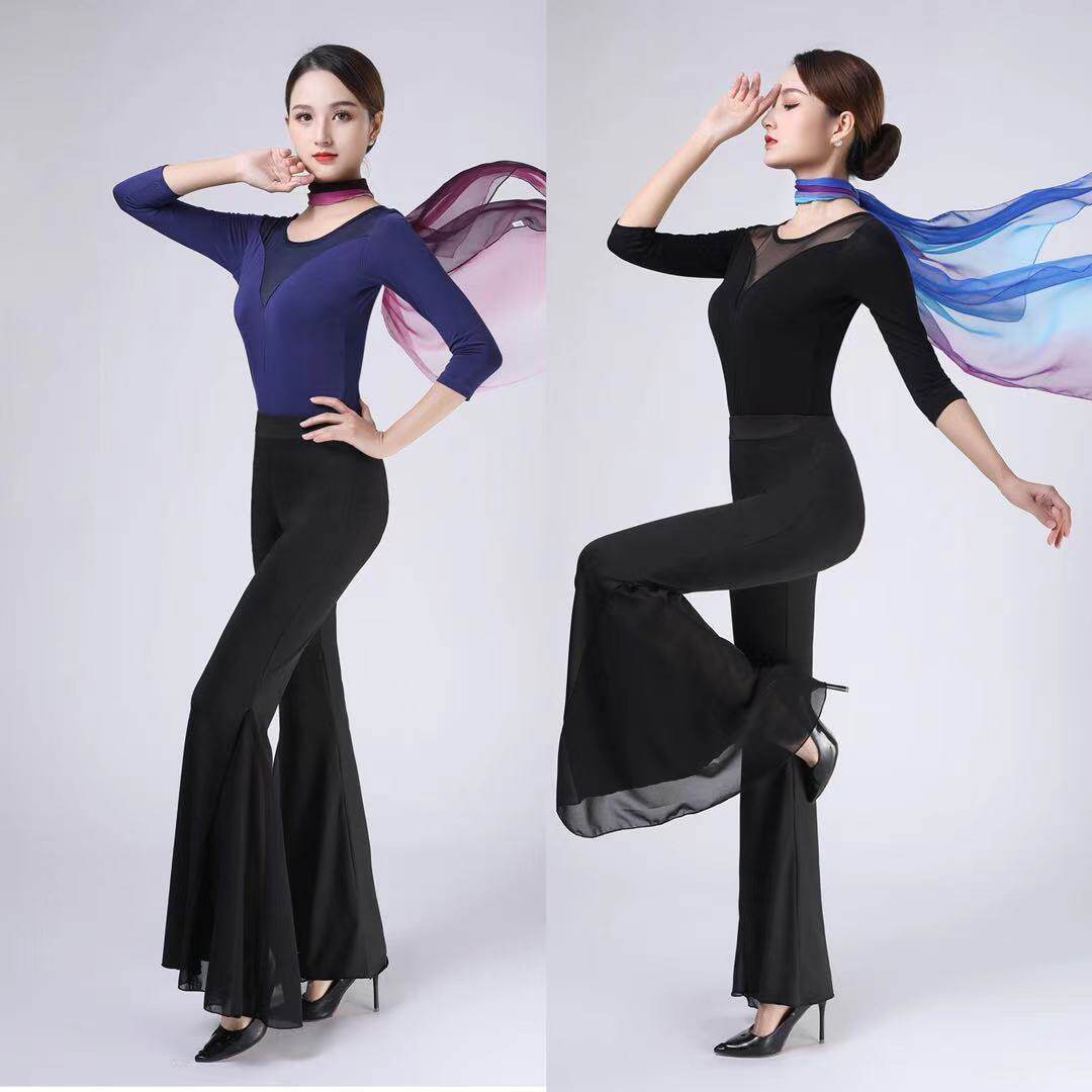 2026新款网纱形体服套装舞蹈练功集训服性感优雅仪态培训走秀修身