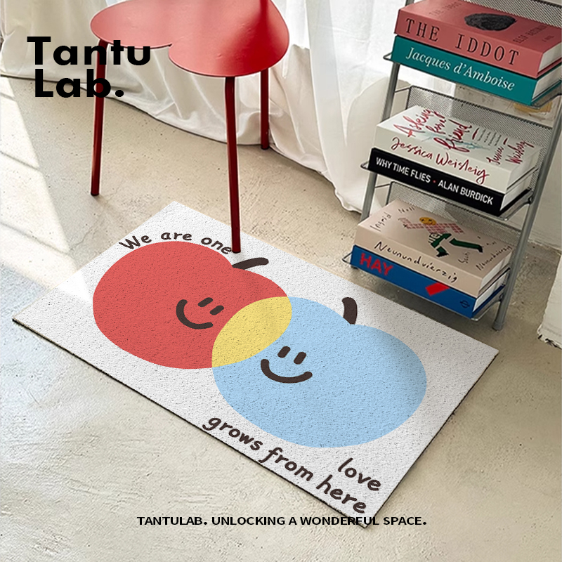 撞色贴贴入户丝圈地垫进门脚垫玄关耐脏防滑垫子裁剪PVC蹭土地毯