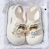 女款 夏季 2025新款 厚底洞洞鞋 外穿海边沙滩防滑防臭eva凉拖鞋 女士