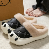 踩屎感棉拖鞋 室内家居厚底防滑防水保暖棉拖女 秋冬季 女款 2025新款