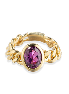 jcj时装珠宝合成蓝宝石粗链戒指