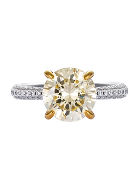 jcj时装珠宝黄色锆石戒指