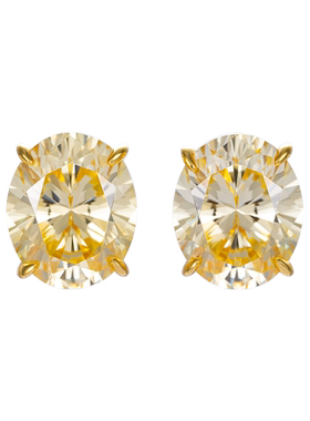 jcj时装珠宝黄色锆石耳饰/戒指