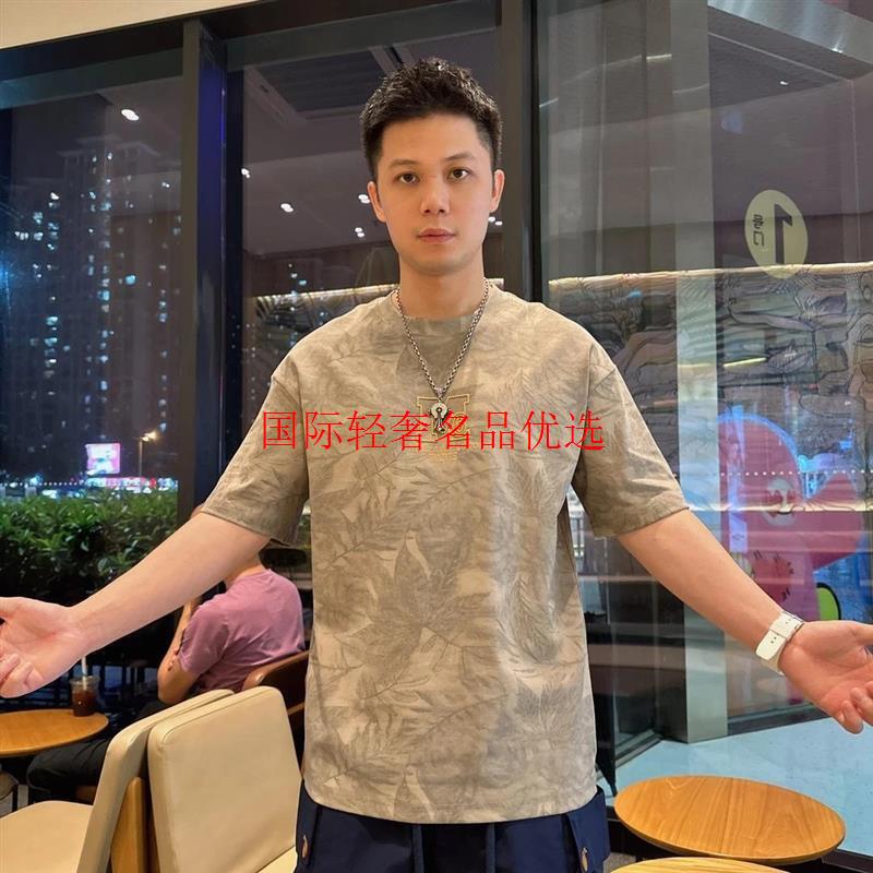 榕景严选男装轻奢潮牌k刺绣M6字母zt恤25夏季短袖百搭透气男女款t