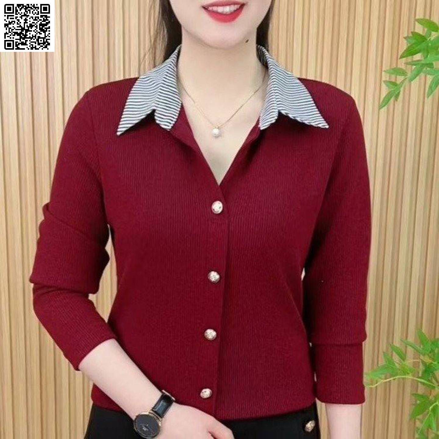 铂瑾女装2026春秋季新款女士宽松翻领休闲开衫减龄显瘦长袖卫衣潮