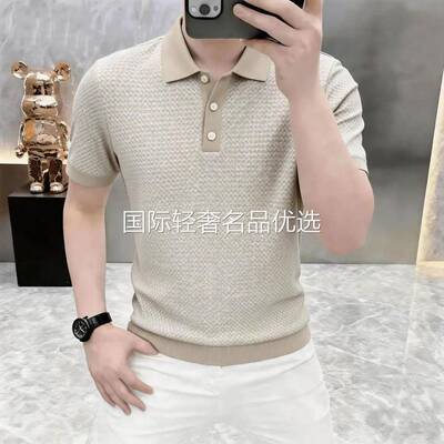卡尔精品服饰夏季新款男士翻领短袖Polo衫休闲时尚潮流帅气上衣服
