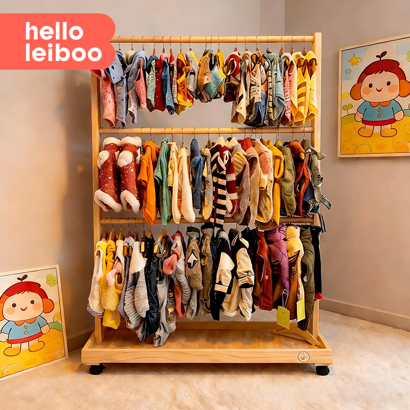 宠物衣架实木挂衣架狗狗卧室落地小型衣柜室内小猫家用杆收纳简易