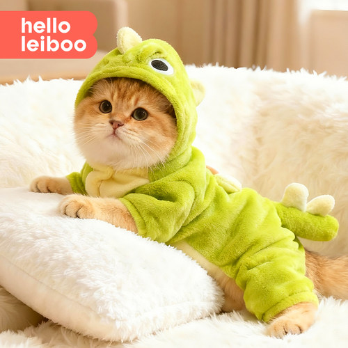 猫咪衣服秋冬装德文猫无毛布偶猫暹罗猫宠物小猫衣服防掉毛恐龙装