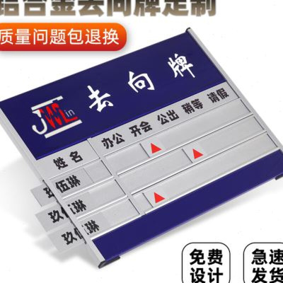 去向牌铝合金定制办公室人员去向指示牌公司员工工作岗位牌宿舍i.